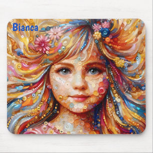 Alfombrilla De Ratón BIANCA ~ Feliz cumpleaños ~ Chica secuencial ~