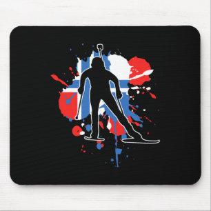 Alfombrilla De Ratón Biatlón de Bandera de Noruega - Biatlón noruego 1