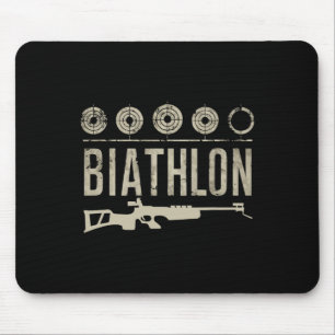 Alfombrilla De Ratón Biatlón de invierno Deporte esquí Riffle Shooting 