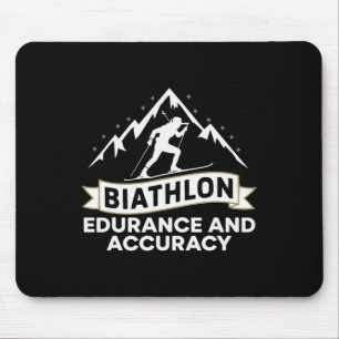 Alfombrilla De Ratón Biatlón de invierno Deporte esquí Riffle Shooting