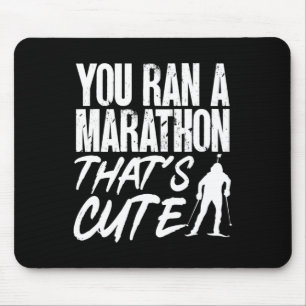 Alfombrilla De Ratón Biatlón que llevaste una maratón que es un bonito