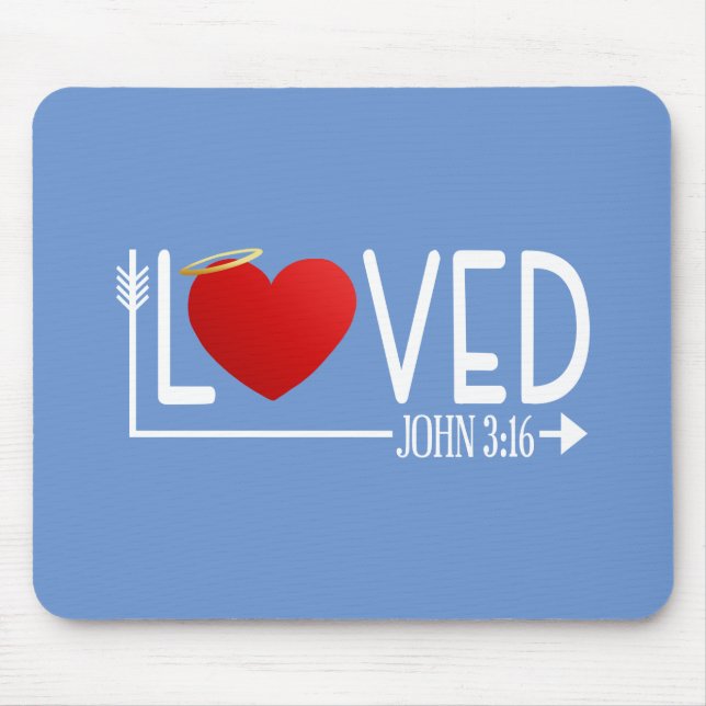 Alfombrilla De Ratón Biblia Simple Amada Verse Valentine | Mousepad (Frente)