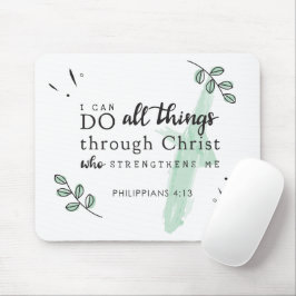 Alfombrilla De Ratón Biblia Verse Philippians 4:13 Mousepad