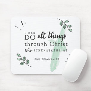 Alfombrilla De Ratón Biblia Verse Philippians 4:13 Mousepad