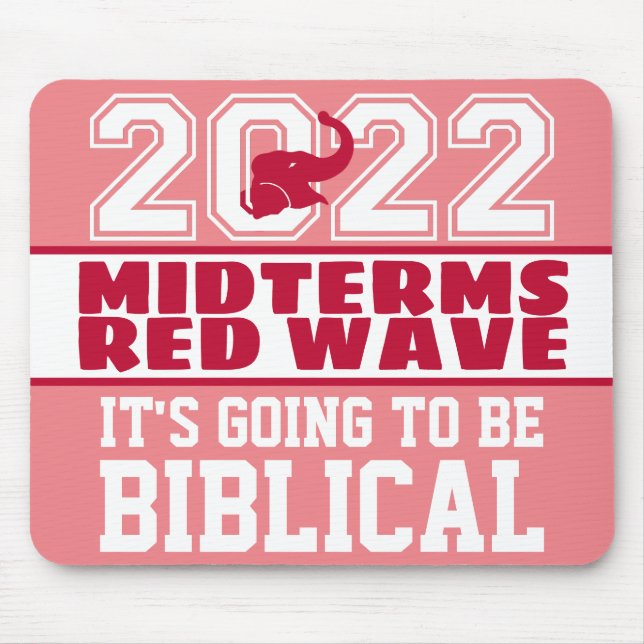 Alfombrilla De Ratón Biblical Midterms 2022 Red Wave (Frente)