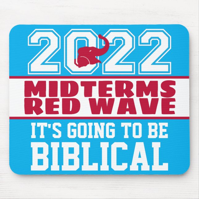 Alfombrilla De Ratón Biblical Midterms 2022 Red Wave (Frente)