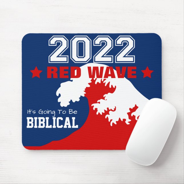 Alfombrilla De Ratón Biblical Midterms 2022 Red Wave (Con ratón)