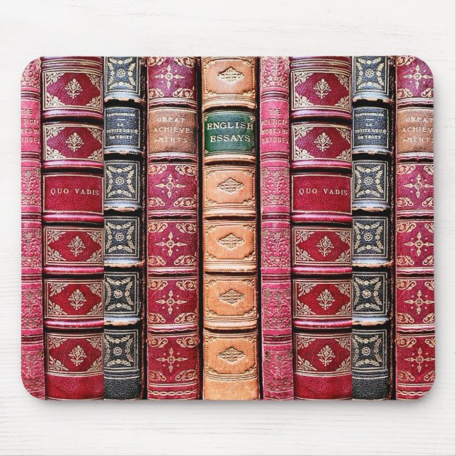 Alfombrilla De Ratón Biblioteca de libros antigua (Frente)