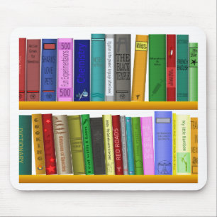 Alfombrilla De Ratón biblioteca de libros estantes leyendo