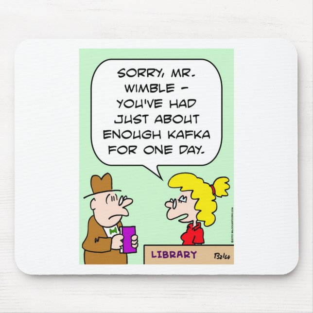 Alfombrilla De Ratón biblioteca del kafka bastantes libros (Frente)