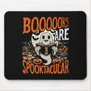 Alfombrilla De Ratón Biblioteca Halloween Shirt Book Lover Design Ghost