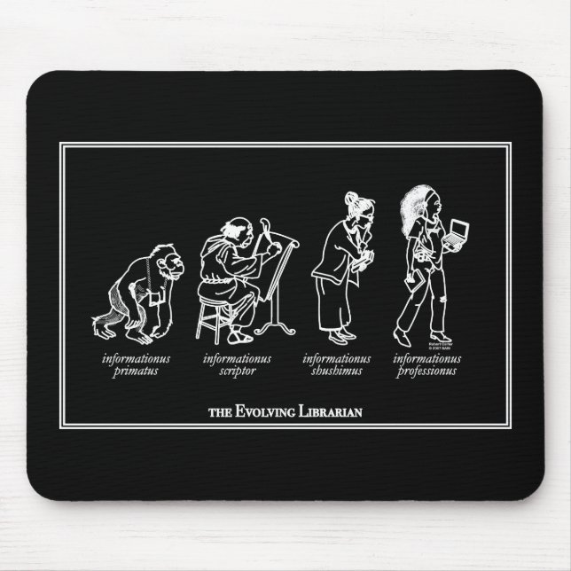 Alfombrilla De Ratón Bibliotecario de desarrollo Mousepad - negro (Frente)