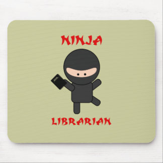 Alfombrilla De Ratón Bibliotecario de Ninja con el libro