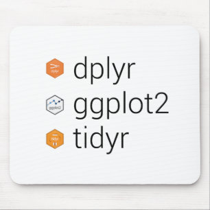 Alfombrilla De Ratón Bibliotecas de Tidyverse: dplyr, ggplot2, tidyr