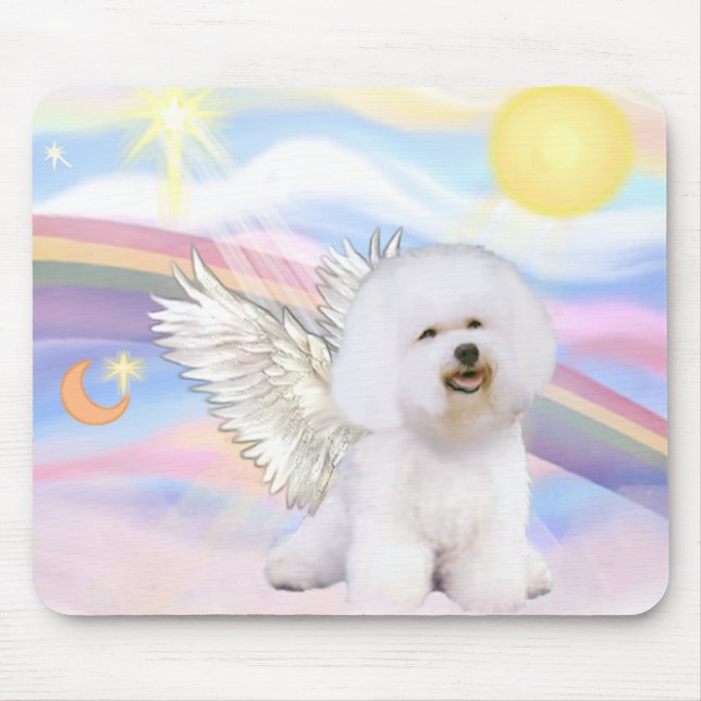 Alfombrilla De Ratón Bichon Frise Angel (Frente)