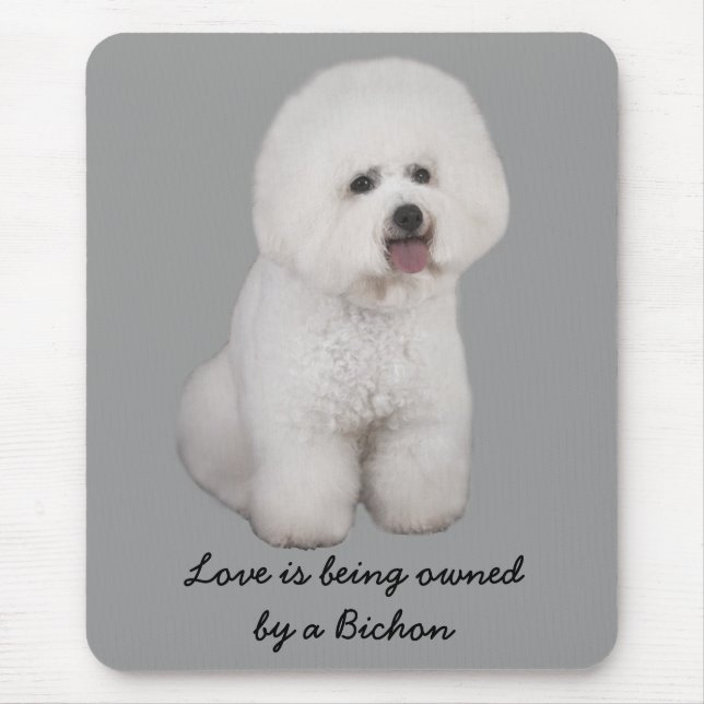 Alfombrilla De Ratón Bichon Frise Mousepad precioso (Frente)