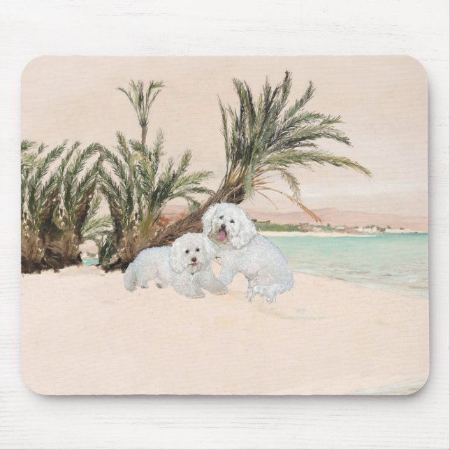 Alfombrilla De Ratón Bichon Frise Playa Palma (Frente)