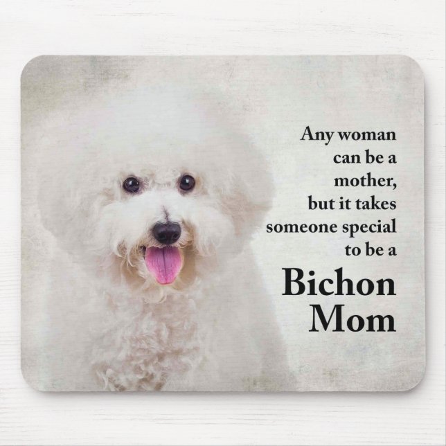 Alfombrilla De Ratón Bichon Mom Mousepad (Frente)