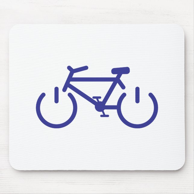 Alfombrilla De Ratón Bici azul del poder (Frente)