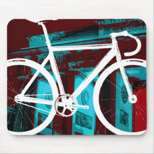 Alfombrilla De Ratón Bici Berlín - azul rojo de la pista