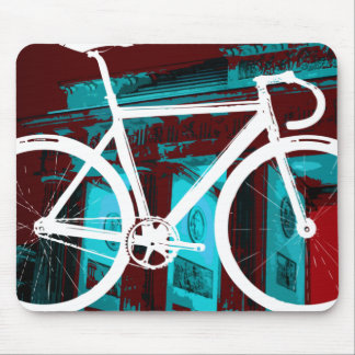 Alfombrilla De Ratón Bici Berlín - azul rojo de la pista