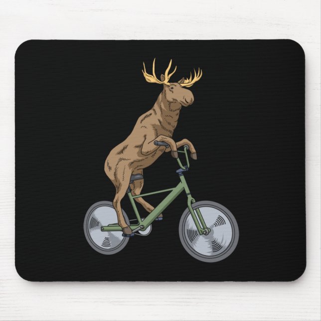 Alfombrilla De Ratón Bicicleta Moose Regalo Hombres Mujeres Moose (Frente)