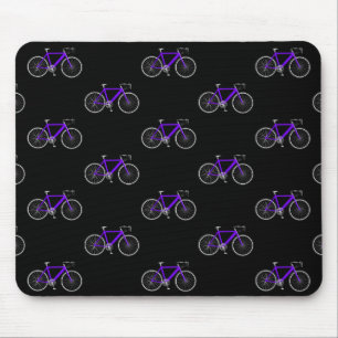 Alfombrilla De Ratón bicicleta púrpura sobre negro