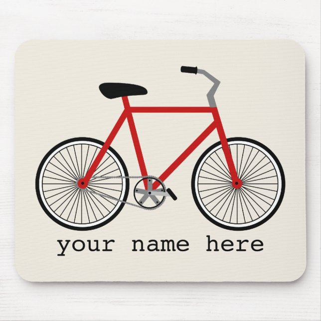 Alfombrilla De Ratón Bicicleta roja Mousepad (Frente)