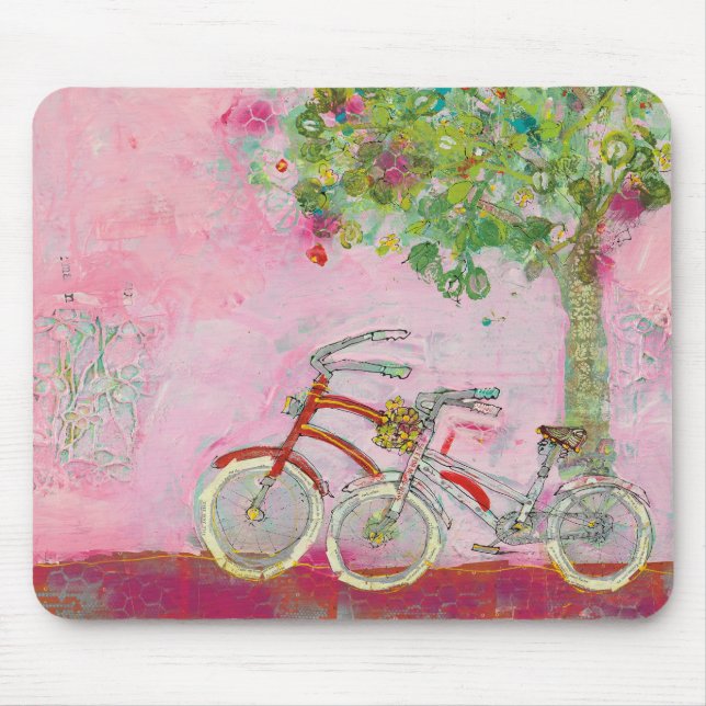 Alfombrilla De Ratón Bicicletas rosadas (Frente)