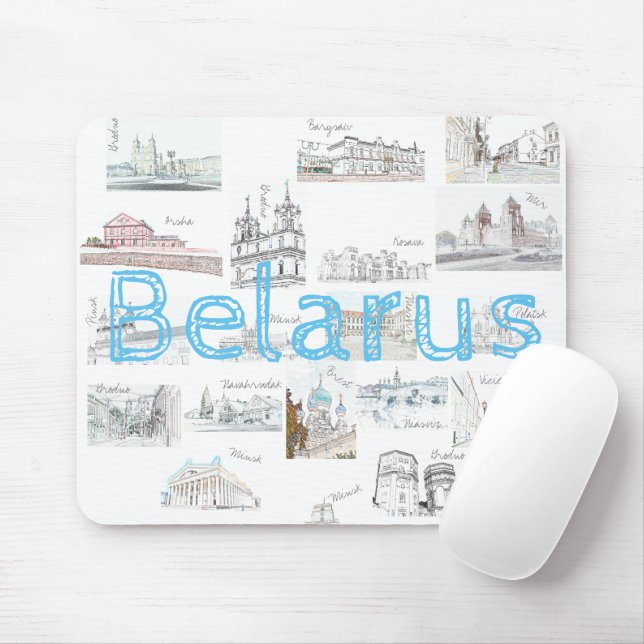 Alfombrilla De Ratón Bielorrusia Minsk Brest Architecture Mouse Pad (Con ratón)