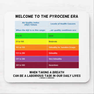 Alfombrilla De Ratón Bienvenido A Pyrocene Era Air Quality Index Geek