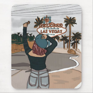 Alfombrilla De Ratón Bienvenido al registro de entrada de Lasvegas.