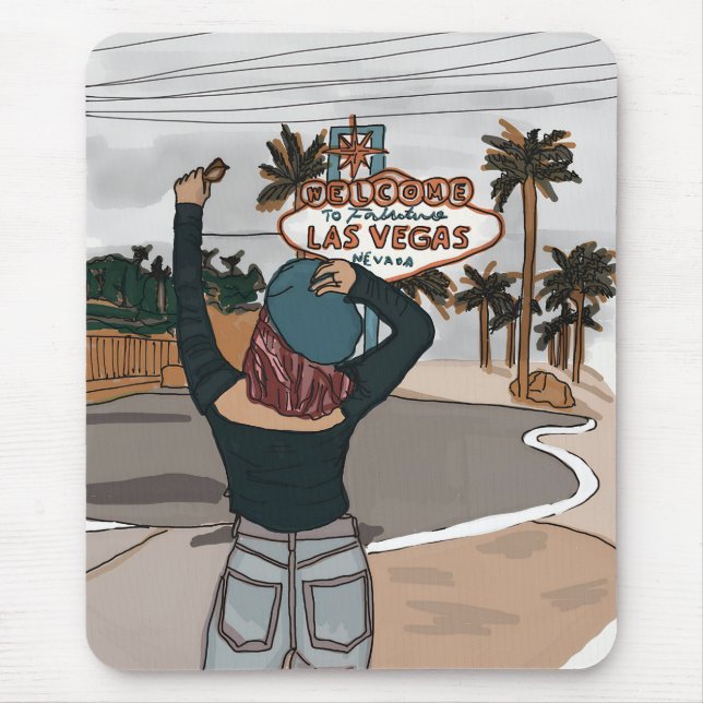 Alfombrilla De Ratón Bienvenido al registro de entrada de Lasvegas. (Frente)