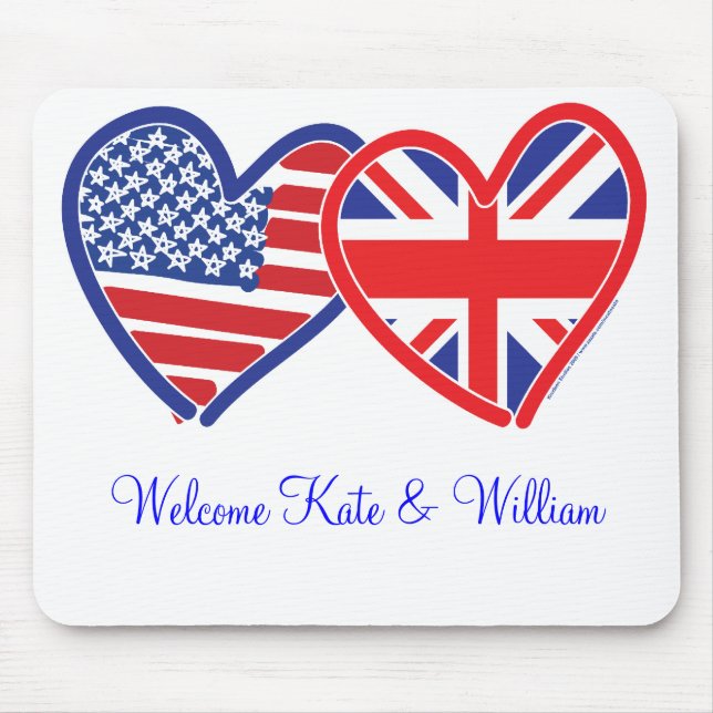 Alfombrilla De Ratón Bienvenido Kate y William/ Royal Boda (Frente)