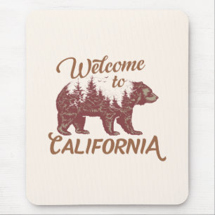 Alfombrilla De Ratón Bienvenidos a California Bear