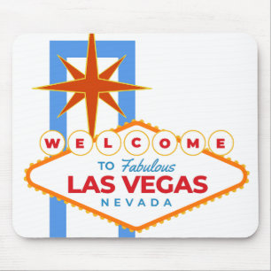 Alfombrilla De Ratón Bienvenidos al fabuloso Las Vegas 3 White
