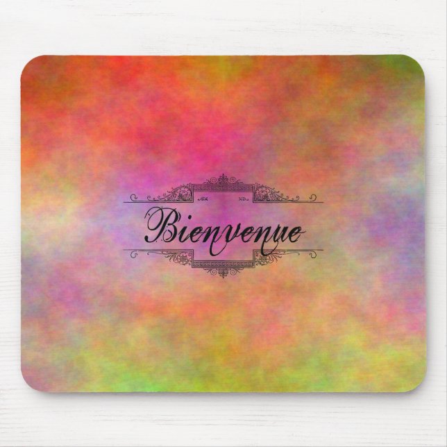Alfombrilla De Ratón Bienvenue Colorful (Frente)