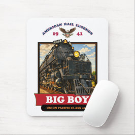 Alfombrilla De Ratón Big Boy 4014 Steam Locomotive Retro Illustration