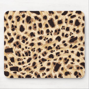 Alfombrilla De Ratón Big Cat, Leopard Fur Print Seamless Pattern Design