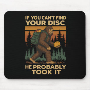 Alfombrilla De Ratón Big Foot Funny Disk Golf Sasquatch Hombres Mujeres