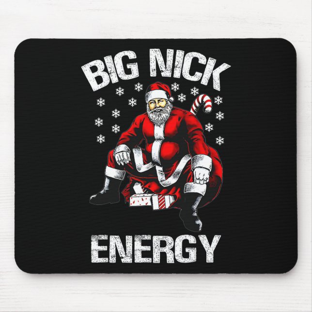 Alfombrilla De Ratón Big Nick Energy Funny Santa Christmas 1  (Frente)
