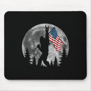 Alfombrilla De Ratón Bigfoot Bandera Americana Sasquatch Patriótico 4 D