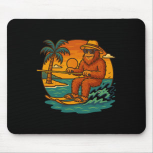 Alfombrilla De Ratón Bigfoot Esquí Acuático Verano Atardecer Playa Gráf