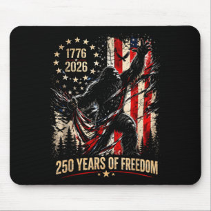Alfombrilla De Ratón Bigfoot patriótico 250 años de libertad americano