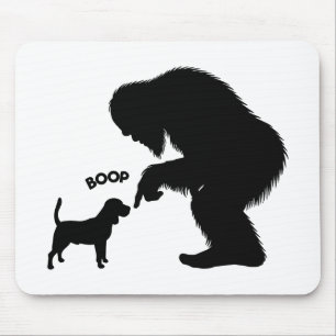 Alfombrilla De Ratón Bigfoot Sasquatch Beagle Nose Boop