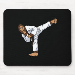 Alfombrilla De Ratón Bigfoot Sasquatch Karate Taekwondo Kickboxing Kara
