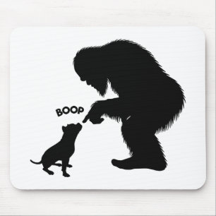Alfombrilla De Ratón Bigfoot Sasquatch Pitbull