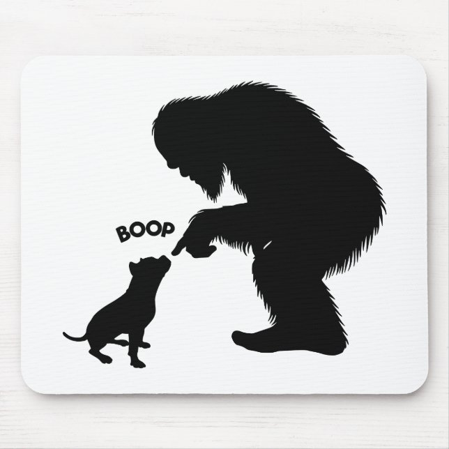Alfombrilla De Ratón Bigfoot Sasquatch Pitbull (Frente)