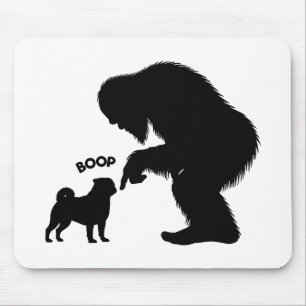 Alfombrilla De Ratón Bigfoot Sasquatch Pug Nose Boop