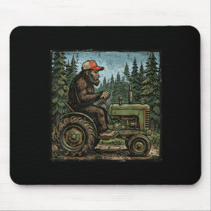 Alfombrilla De Ratón Bigfoot Sasquatch Tractor Divertida Granja Granjer